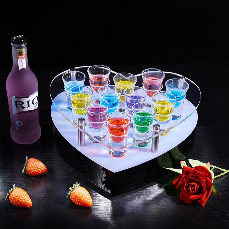 Illuminated Cup Holder LED Bar Illuminated Cocktail 520 Cup Holder Bullet Cup Holder KTV Beer Cup Holder Illuminated Cup Holder