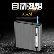 Portable automatic smoking 20 cigarette case with lighter one creative personality windproof custom lettering cigarette case