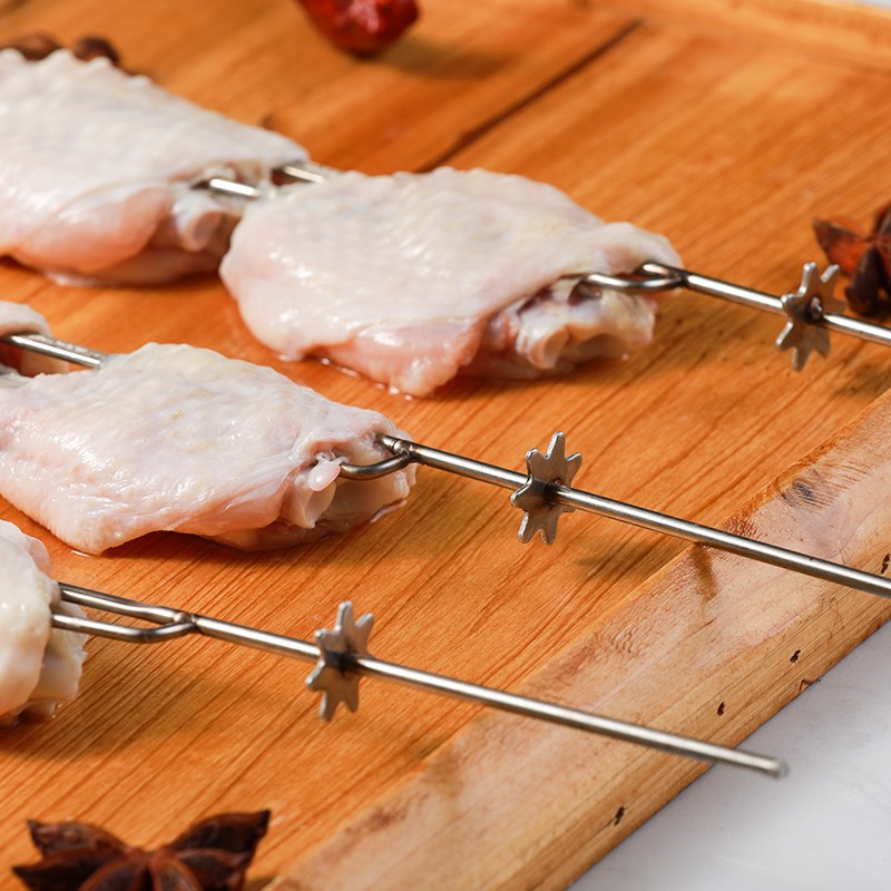 Stainless Steel Baking Sign Automatic Rotary Sign Grilled Meat String Electric Oven String Burning Machine Flat Sign Special Gear Grilled Chicken Wings