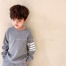 Chen Ma 2021 spring new childrens tb Waffle set men and womens clothes and pants casual two-piece tide