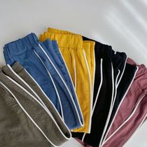 Chen Ma children anti mosquito pants 2021 summer new product boys and girls solid color side strip anti mosquito pants baby wide leg trousers tide tide