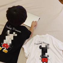 Chen Ma 2020 Summer new small children mouse short sleeve cotton T-shirt men and women cartoon Korean parent-child childrens clothing