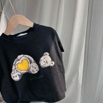 Chen Ma childrens T-shirt 2021 summer new product boys and girls love bear bear short sleeves T baby Korean round neck coat tide