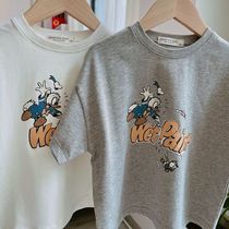 Chen Ma childrens T-shirt 2021 summer new male and female children cartoon duckling printing short sleeve baby round neck T Tide brand base