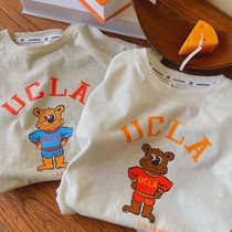 Chen Ma childrens parent-child clothing 2021 summer new boys and girls cotton bear short sleeve baby T-shirt baby boy tide coat