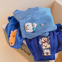 Chen Ma childrens pants 2021 summer new male and female children cartoon Ice Silk anti mosquito pants baby casual tie pants tide
