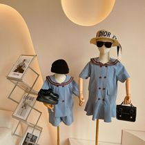 Chen Ma childrens suit 2021 summer new products male and female children English style brother and sister Baby College two sets