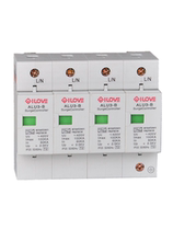Shanghai Lei Yu surge protector ALU3-2 4P20 40 60 80 100KA Power lightning protection module Lightning