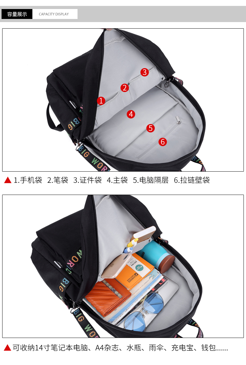 Học sinh trung học cơ sở túi nữ vai túi phiên bản Hàn Quốc của Harajuku ulzzang học sinh trung học công suất lớn khuôn viên ba lô thủy triều - Ba lô balo nam đẹp