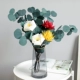 1 Big Bunch+2 белая магнолия 1 желтый пламя Chrysanthemum 1 Красный лотос с т -обратной вазой