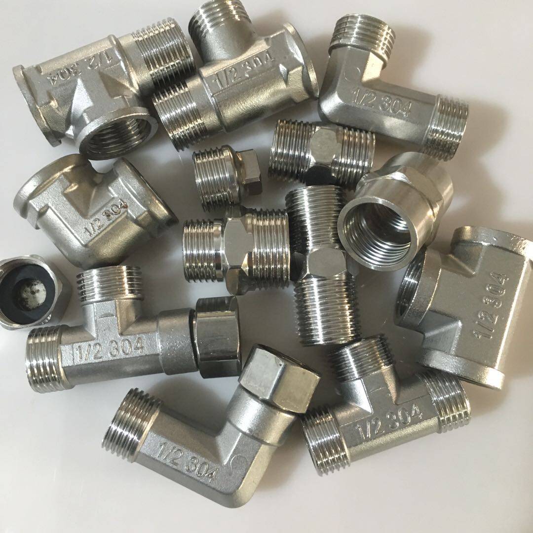 4 points stainless steel joint inner and outer wire double male screw three-way elbow water heater live knot fill core water pipe accessories