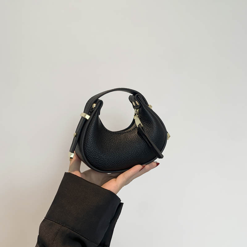 High-End Textured Small Bag for Women 2026 New Niche Versatile Underarm Bag Trendy Popular Dumpling Bag Hand-Held Crescent Bag High-End Textured Small Bag for Women 2026 New Niche Versatile Underarm Bag Trendy Popular Dumpling Bag Hand-Held Crescent Bag