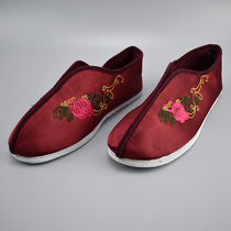 High-end ladies shoes cotton shoes embroidered shoes lotus bottom elderly shroud accessories dead people funeral supplies wholesale