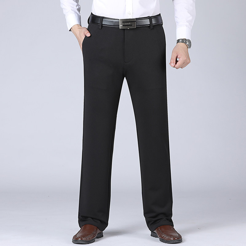 Middle Aged Men Casual Pants Autumn Winter Clothing Business Men's Pants Seniors Straight Barrel Pants Loose Grandpa Fall Long Pants