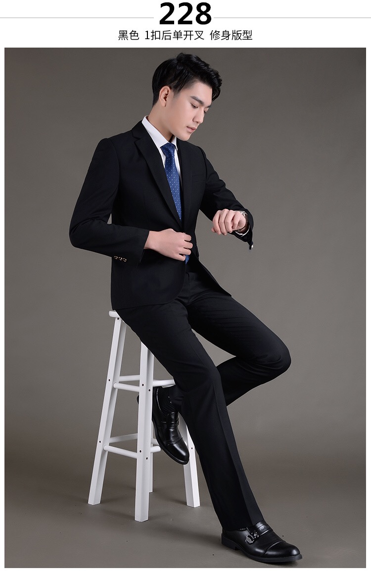 Kích thước lớn phù hợp với nam giới kinh doanh chuyên nghiệp để làm việc phỏng vấn phù hợp với chú rể chú rể ăn mặc phù hợp với đám cưới vest nam hàn quốc