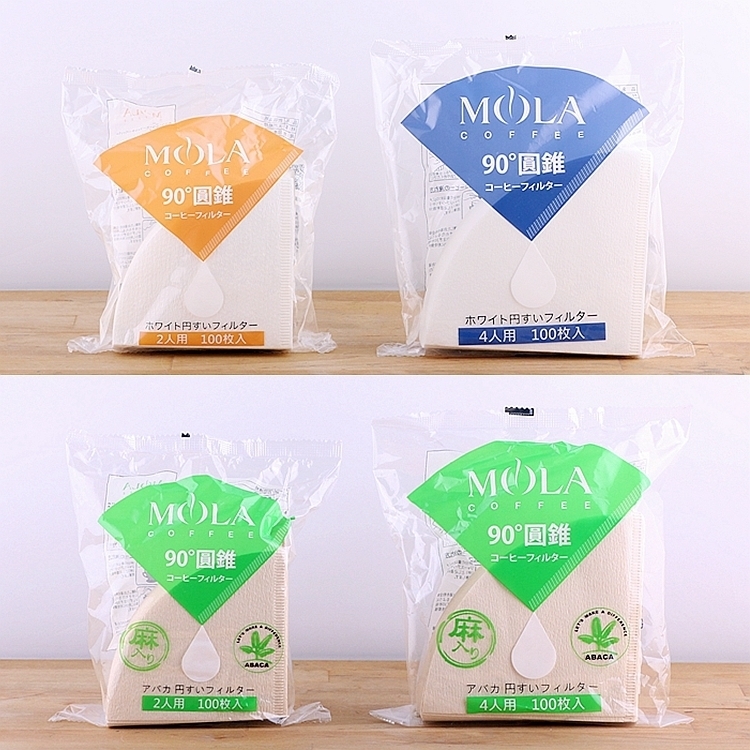 8bit Japan Sanyo MOLA Handmade coffee white filter paper HARIO tapered 01 02 V60 hemp fiber