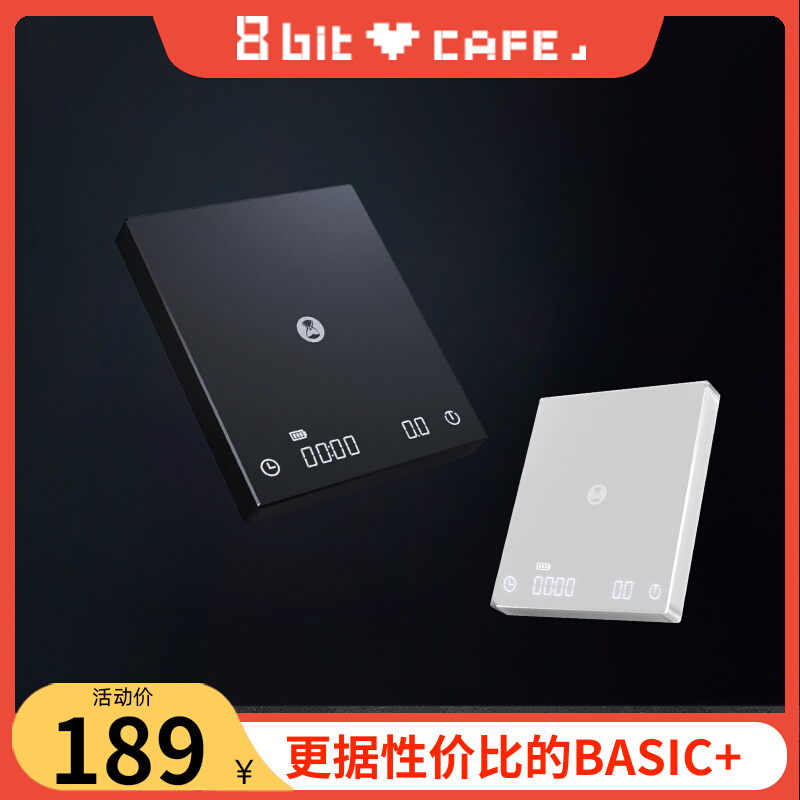 Temo Black Mirror BASIC Coffee Electronic Scale Home Charged Willpower Hand Sprint Coffee Maker Weighing Timing Scales