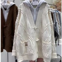 Autumn and winter sweater womens waxy wind top to wear loose oversizs style early autumn thick knitted sweater winter