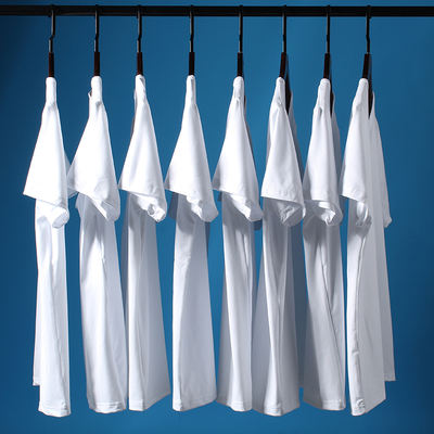 New solid color T-shirts, new white simple and cute shirt T-shirts, fashionable men's and women's personalized white shirts, trendy