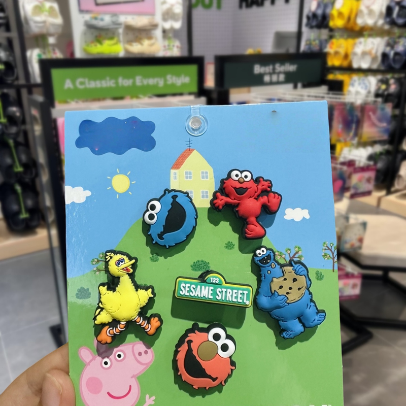 Crocs Shoe Accessories, Shoe Decorations Suitable for Crocs Shoes, Children's Cartoon 3D DIY Shoe Charms, Sesame Street Monsters