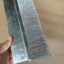Custom cleaning filter mesh brush stainless steel wire strip brush steel plate sealing brush Belt cleaning brush wire row brush