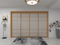 Custom Japanese sliding door partition tatami lattice doors and windows and room camphor door solid wood sliding door screen folding door