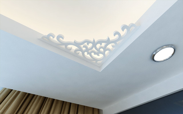 Ceiling Corner Flower Decoration Modern Minimalist Pvc Hollow