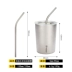 dụng cụ xào nấu Silverant titan nguyên chất cốc 2 lớp chống bỏng titan cốc nước dung tích lớn cốc cà phê văn phòng cốc rơm dụng cụ nấu bếp can nước 