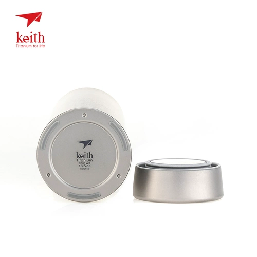 Кейт Кайси Теплоизоляция чашка, пресноводная чашка, чайная чашка здоровья на открытом воздухе с большим мощностью чистого титана чайника TI3101