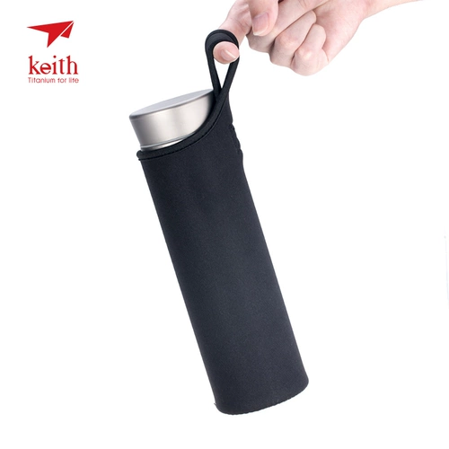 Кейт Кайси Теплоизоляция чашка, пресноводная чашка, чайная чашка здоровья на открытом воздухе с большим мощностью чистого титана чайника TI3101