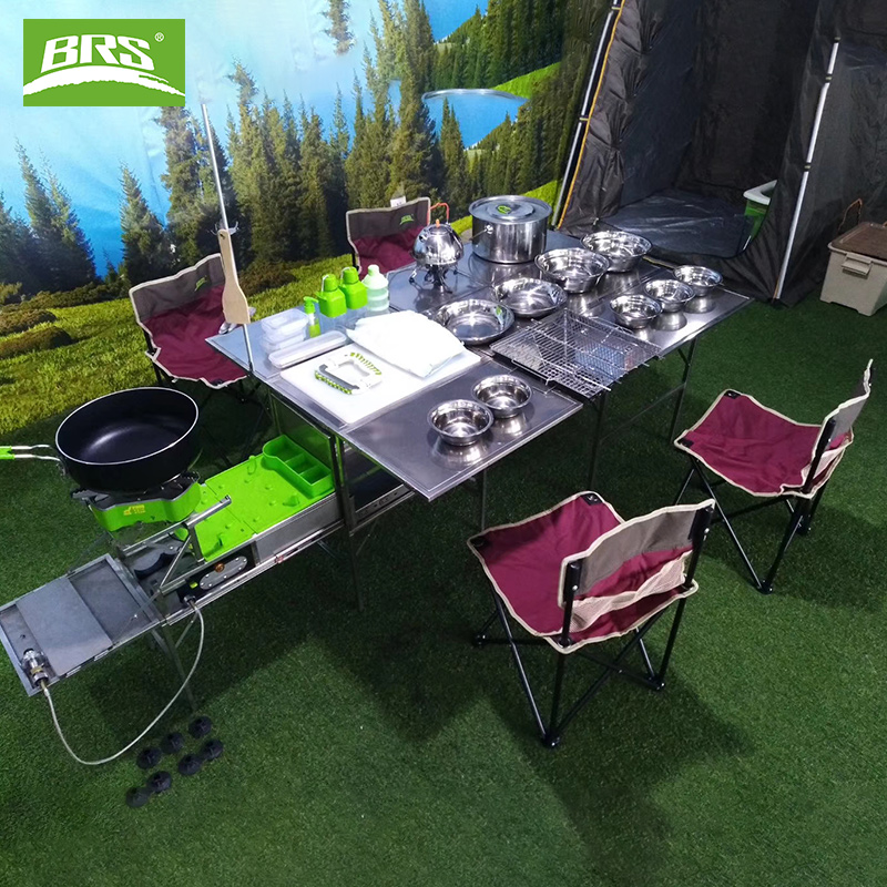 Brother BRS-96 Mobile Kitchen Royal Dining Room Outdoor Stove Portable Folding Table RV Self-Driving Tour Equipment