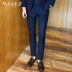 Nam giới kinh doanh quần Formal Thu Anh sọc ca rô Tây quần kinh doanh quần Casual Pants Suits quần Slim quần Suit Slim Suit quần. 