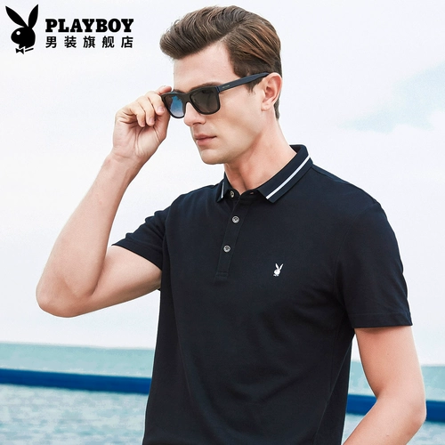 Playboy, футболка polo, рубашка, летняя элитная футболка с коротким рукавом для отдыха, свободный крой