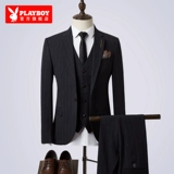 Playboy, демисезонный комплект, мужской пиджак классического кроя, свадебное платье, костюм для отдыха, облегающий крой