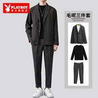 Короткий костюм, черный свитер, штаны, комплект, 3 предмета