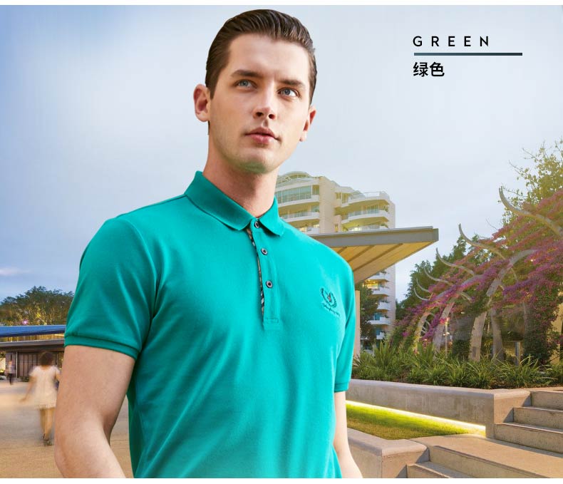 Tinh khiết bông dude t-shirt nam mùa hè ngắn tay Hàn Quốc phiên bản của ve áo POLO áo sơ mi kinh doanh Slim nam mỏng phần áo thun nam có cổ