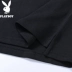 Playboy ngắn tay áo polo thời trang màu đen ve áo thanh niên kinh doanh bình thường thêu T-Shirt cotton nam áo sơ mi Polo