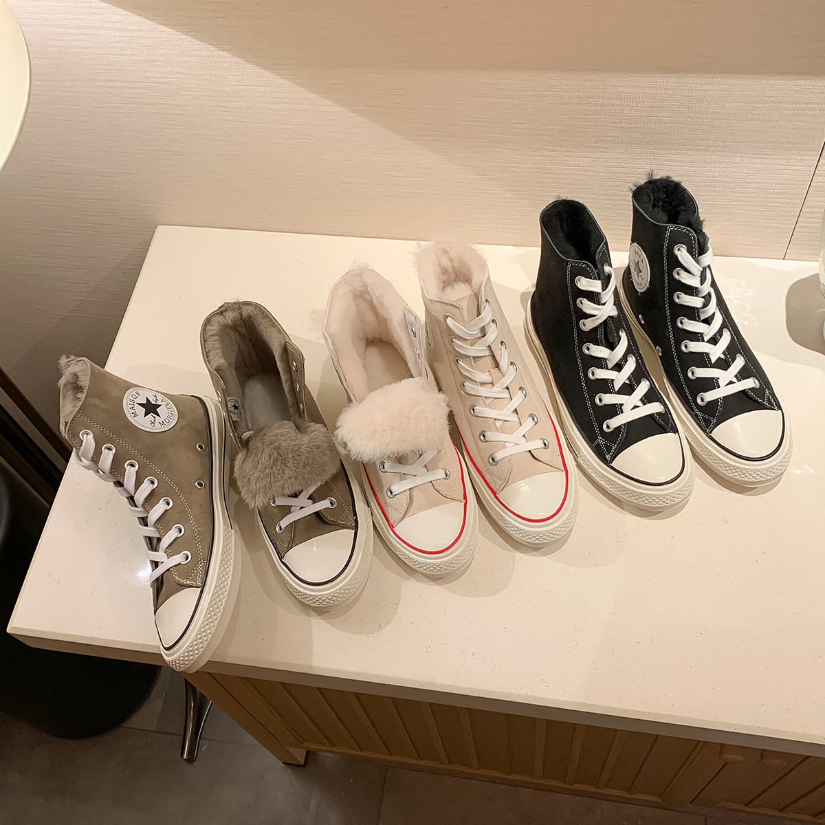 High Cylinder Shoes Woman 2022 Deflate Cotton Shoes Women Winter Plus Suede Thickened Leather Hair Incorporate Shoes Classic 1970s Plate Shoes Autumn