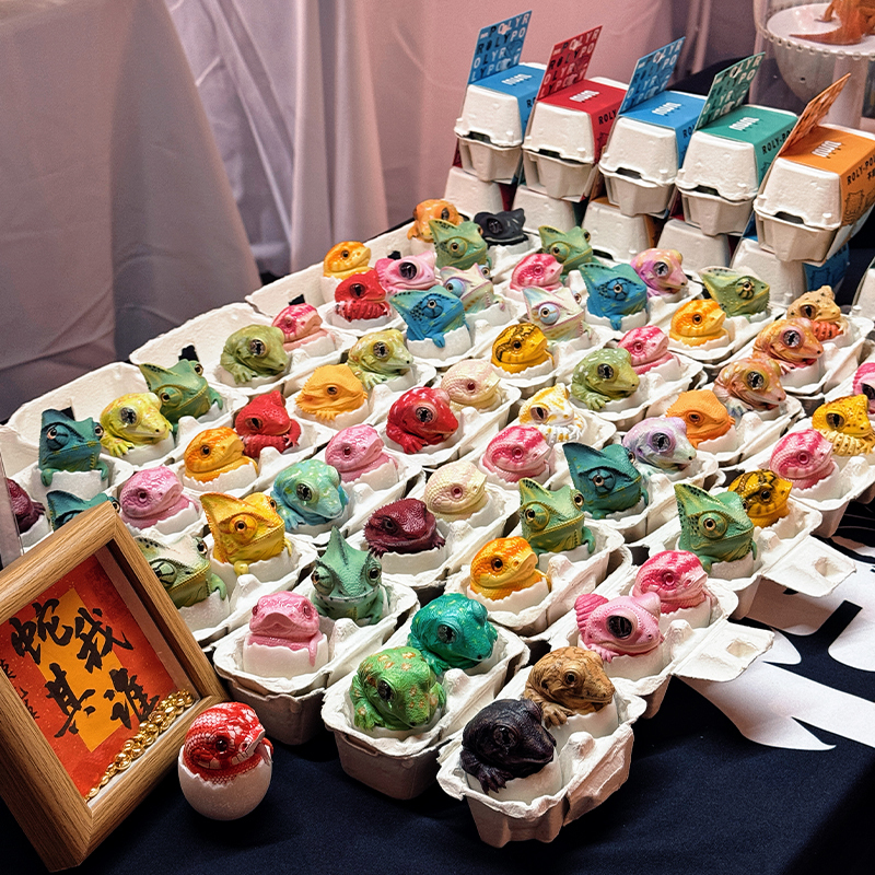 Tricky Pet Series: Tumbler Snake, Leopard Print Eyelash Gecko, Peripheral Figurines, Trendy Toys, Decorative Gifts
