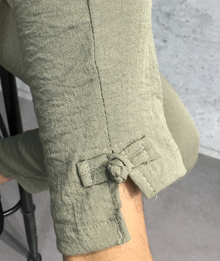 2018 mới mùa xuân và mùa hè chín quần phù hợp với nam thanh niên Hàn Quốc phiên bản của xu hướng tự trồng vải lanh khóa giản dị hai mảnh