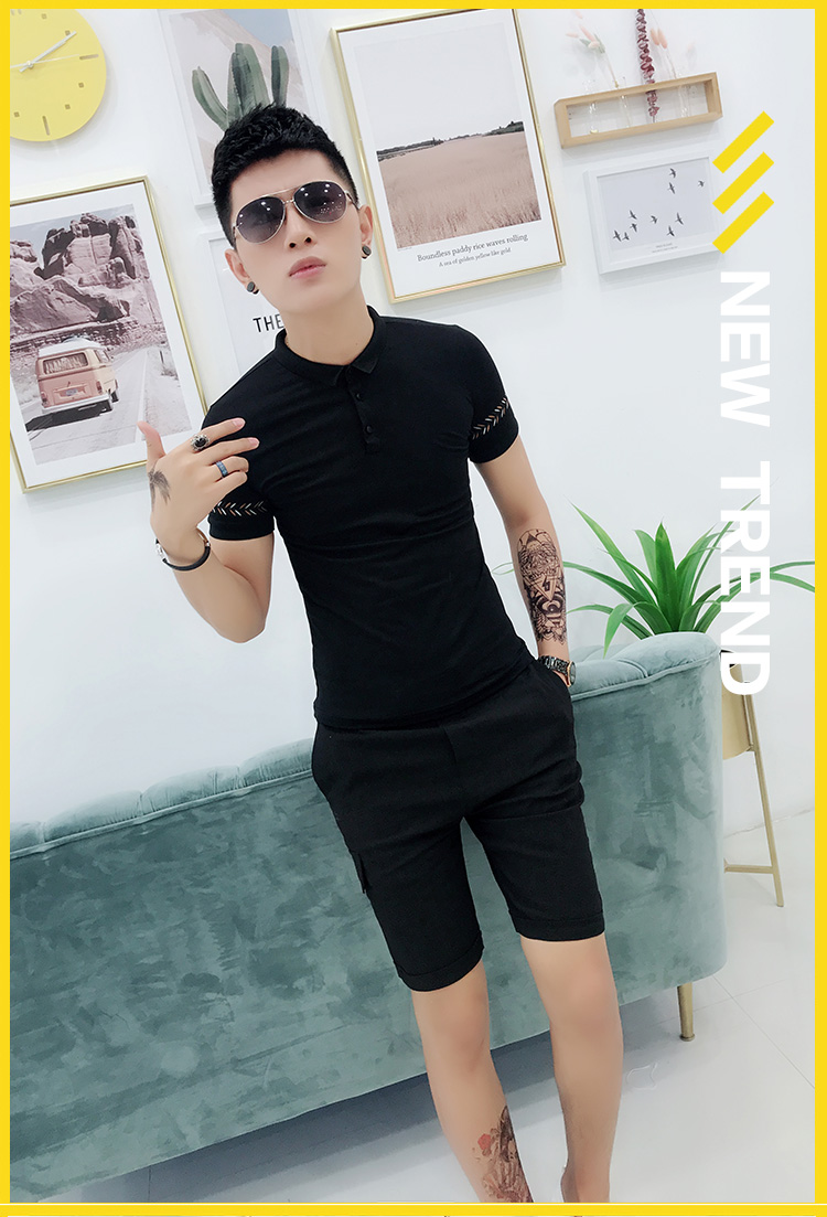 Mùa hè giản dị màu áo polo Anh thời trang nam Áo sơ mi mỏng Hàn Quốc trẻ trung hoang dã áo thun ngắn tay áo polo nam đẹp