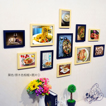 Western restaurant dishes mix and match combination pasta fruit vegetable salad steak photo wall decoration painting combination hanging painting