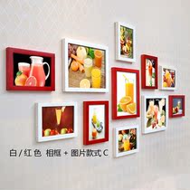 Fresh juice drink photo wall milk tea shop decoration mural fresh juice hanging painting orange juice print photo frame combination
