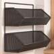 Door wall storage rack bedside storage rack wall hanging wall storage basket without punching hanging basket dormitory double-layer rack