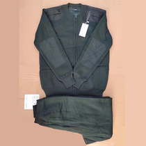 New military green velvet trousers and trousers suit for winter wear with warm and labor protection zipper sweater trousers