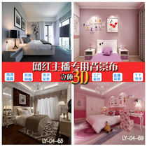 Anchor background cloth net red decoration straight podcast photo generic new male and female main sobbing shooting 3d background wall