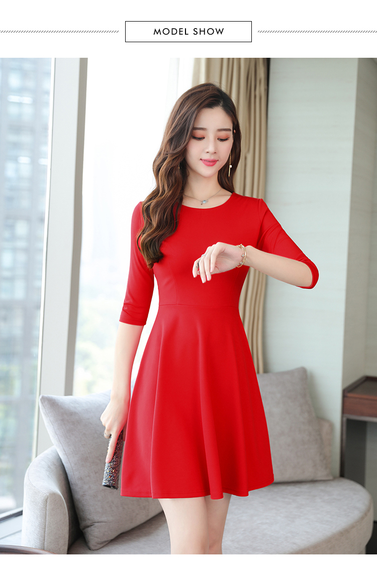 Thu đông 2019 phiên bản Hàn Quốc mới của những chiếc đầm thon dài tay thon gọn nữ nhỏ cao eo eo khí chất mùa xuân - Sản phẩm HOT váy dạ hội đẹp
