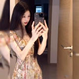 Шифоновое летнее платье, приталенный корсет, длинная юбка, французский стиль