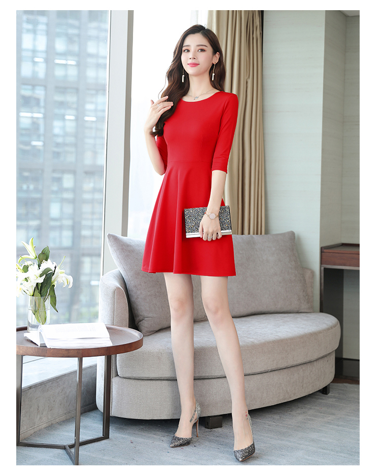 Thu đông 2019 phiên bản Hàn Quốc mới của những chiếc đầm thon dài tay thon gọn nữ nhỏ cao eo eo khí chất mùa xuân - Sản phẩm HOT váy dạ hội đẹp