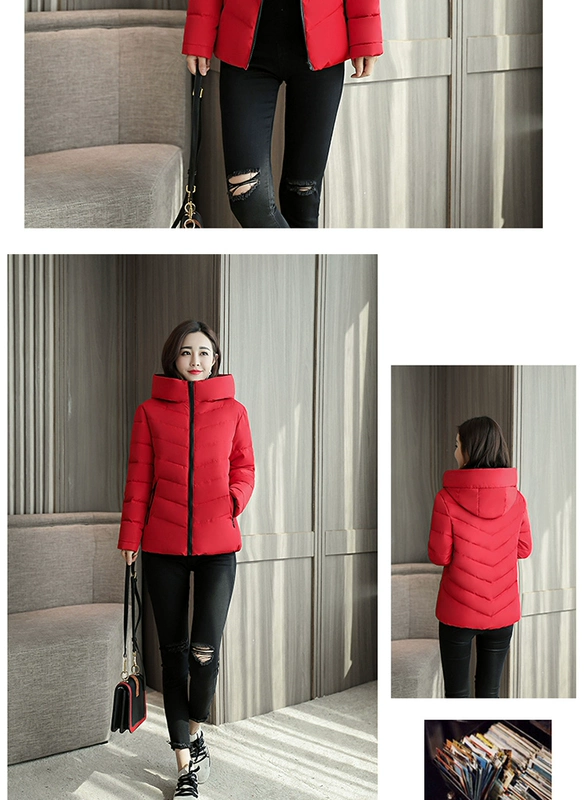 Áo khoác mùa đông của phụ nữ trung niên, áo khoác xuống, áo bông, phân bón, XL, dày hơn, mẹ ngắn, áo khoác cotton đầm xòe tuổi trung niên